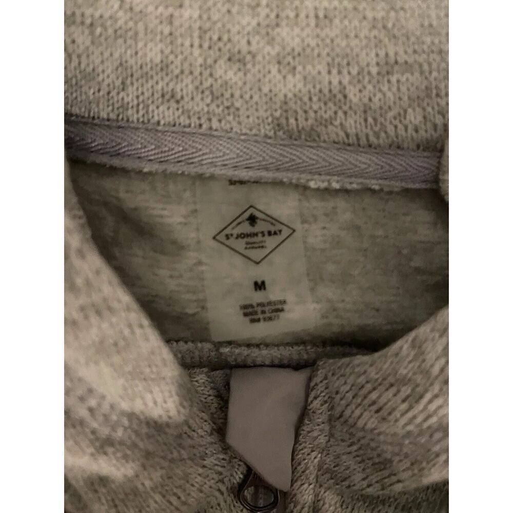 Women Long Sleeve Zip Up St. John’s Bay Size Medium Gray Msrp $64 - Picture 11 of 12